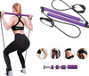 Adjustable Pilates Bar Kit Resistance Band Exercise Stick Toning Gym